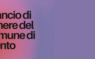 Sfondo sfumato con seguente scritta: "Bilancio di genere del Comune di Trento)