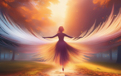 giovane che danza su sfondo onirico