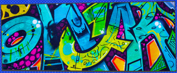 un particolare di un murales