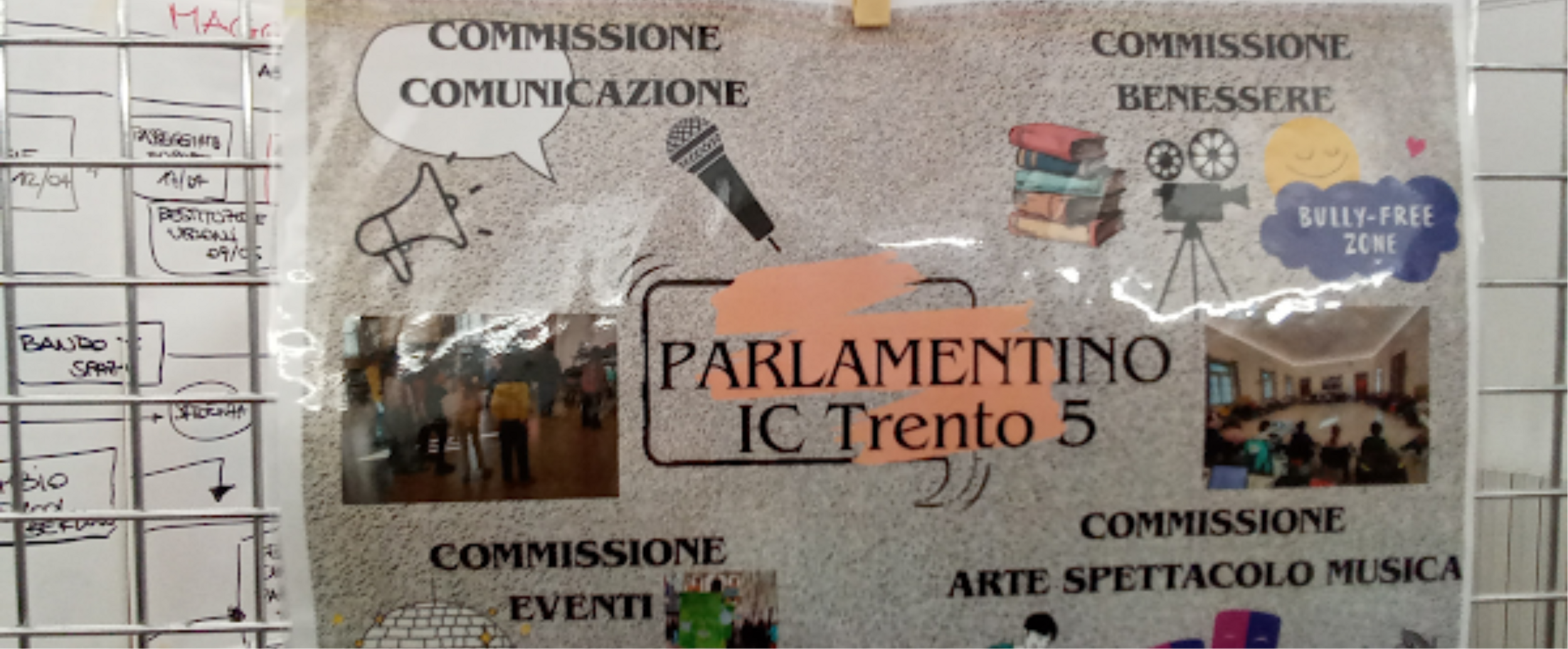 un cartellone con le idee degli studenti