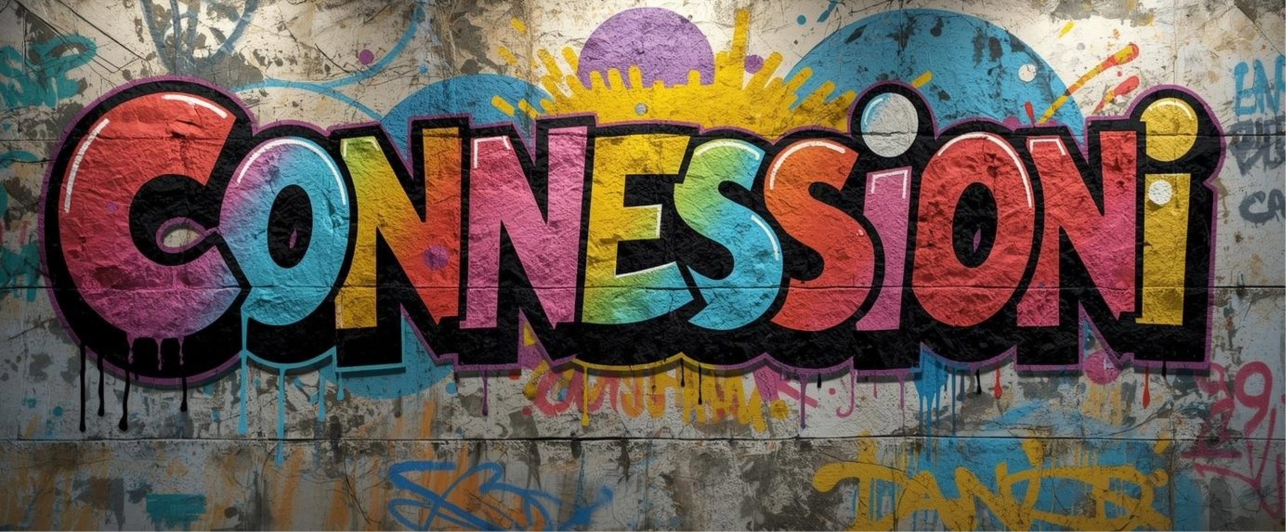 un murales con la scritta "connessioni"