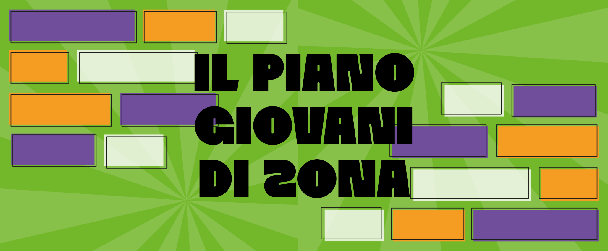Una grafica verde con la scritta "il piano giovani di zona"