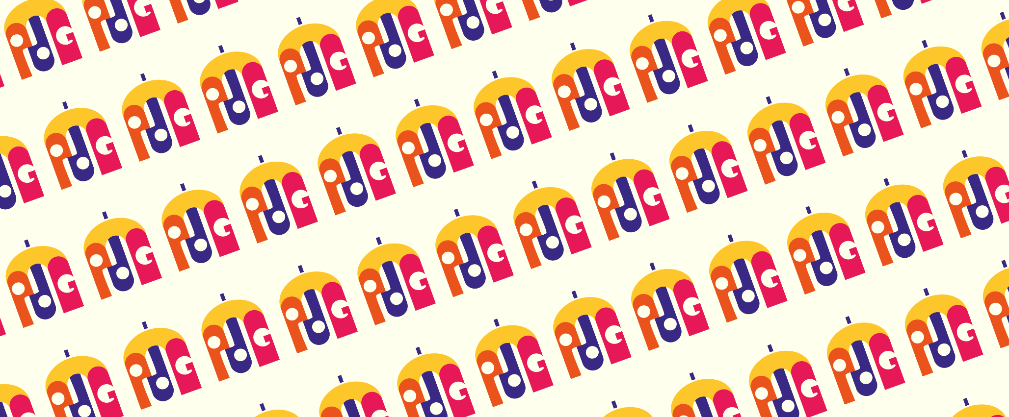 un pattern con il logo del piano politiche giovanili