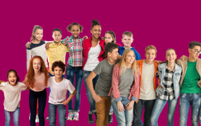 gruppo di bambini e giovani