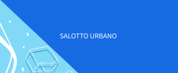 La grafica azzurra e blu del salotto urbano di Alchemica