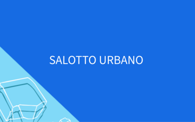 La grafica azzurra e blu del salotto urbano di Alchemica