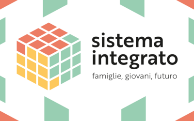 il logo del sistema integrato, un cubo di Rubik rosso verde e giallo