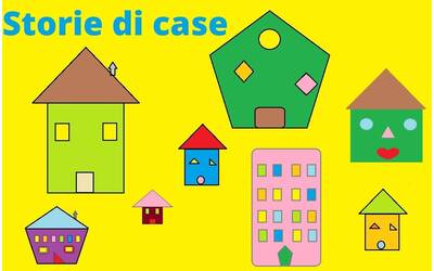 disegno di otto casette colorate