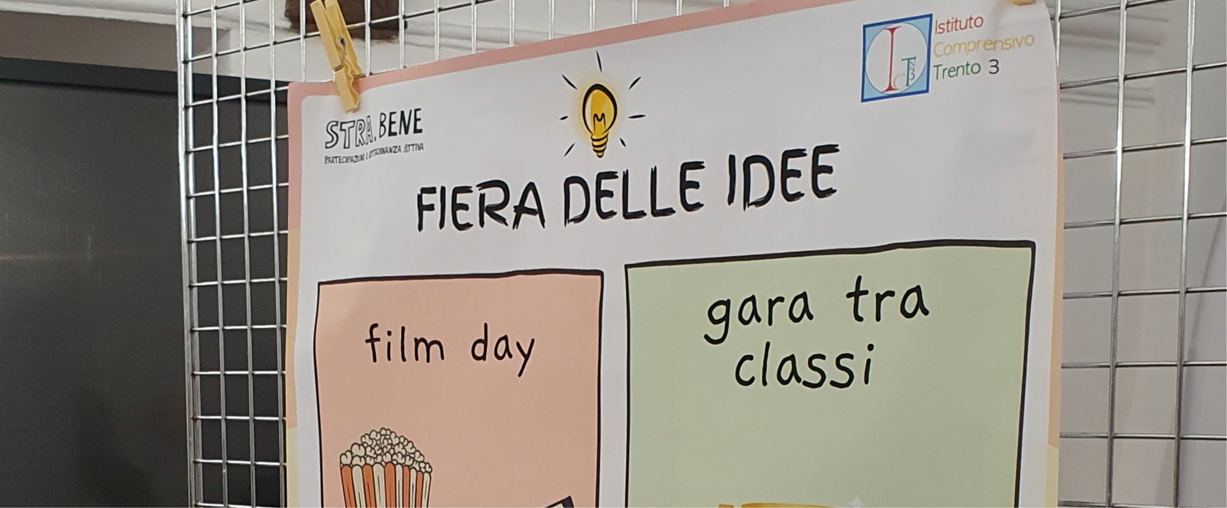Un cartellone con le idee di una scuoila di Trento