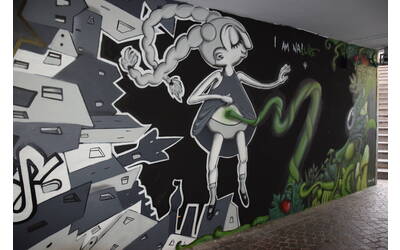 Immagine: street art canestrini riemergere